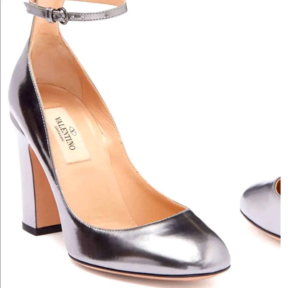 Valentino Metallic Ankle strap Pump